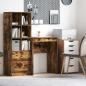 Preview: ARDEBO.de - Schreibtisch Geräucherte Eiche MDF 60 x 40 x 76 cm Langlebig