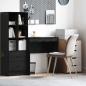 Preview: ARDEBO.de - Schreibtisch Schwarz Eiche Holzwerkstoff 70 x 40 x 76 cm
