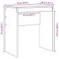 Preview: Schreibtisch Schwarz Eiche Holzwerkstoff 70 x 40 x 76 cm