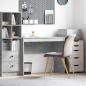 Preview: ARDEBO.de - Schreibtisch Beton Grau Spanplatte mit Beton-Grau-Finish