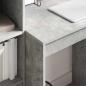 Preview: Schreibtisch Beton grau MDF mit Betonoptik 70 x 50 x 76 cm