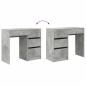 Preview: Grauer Schreibtisch Beton grau Beton Standard Stauraum