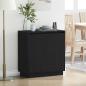 Preview: ARDEBO.de - LED Sideboard Schwarz Eiche 71x34,5x75 cm Holzwerkstoff