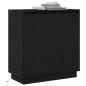 Preview: LED Sideboard Schwarz Eiche 71x34,5x75 cm Holzwerkstoff