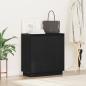 Preview: LED Sideboard Schwarz Eiche 71x34,5x75 cm Holzwerkstoff