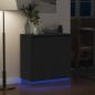 Preview: LED Sideboard Schwarz Eiche 71x34,5x75 cm Holzwerkstoff