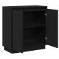 Preview: LED Sideboard Schwarz Eiche 71x34,5x75 cm Holzwerkstoff