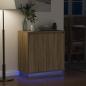 Preview: Sideboard mit LED in Sonoma Eiche - 71 x 34,5 x 75 cm - Hergestellt aus Holzwerkstoff