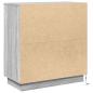 Preview: Sideboard mit LED in Grau Sonoma, 71 x 34,5 x 75 cm aus Holzwerkstoff