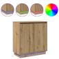 Preview: LED Sideboard Artisan Eiche 71x34,5x75 cm Holzwerkstoff