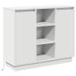 Preview: Sideboard mit LED Weiß 90x32x75 cm aus Holzwerkstoff