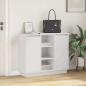 Preview: Sideboard mit LED Weiß 90x32x75 cm aus Holzwerkstoff