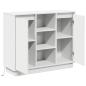 Preview: Sideboard mit LED Weiß 90x32x75 cm aus Holzwerkstoff