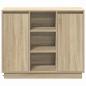 Preview: Sideboard mit LED Sonoma Eiche 90x32x75 cm aus Holzwerkstoff