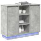 Preview: Sideboard mit LED in Beton Grau 90x32x75 cm aus Holzwerkstoff