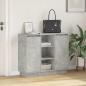 Preview: Sideboard mit LED in Beton Grau 90x32x75 cm aus Holzwerkstoff