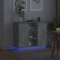 Preview: Sideboard mit LED in Beton Grau 90x32x75 cm aus Holzwerkstoff