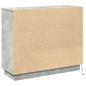 Preview: Sideboard mit LED in Beton Grau 90x32x75 cm aus Holzwerkstoff