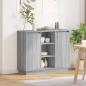 Preview: ARDEBO.de - Sideboard mit LED Grau Sonoma 90x32x75 cm Holzwerkstoff