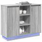Preview: Sideboard mit LED Grau Sonoma 90x32x75 cm Holzwerkstoff