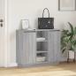 Preview: Sideboard mit LED Grau Sonoma 90x32x75 cm Holzwerkstoff