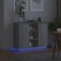Preview: Sideboard mit LED Grau Sonoma 90x32x75 cm Holzwerkstoff