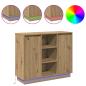 Preview: Sideboard mit LED Artisan Eiche 90x32x75 cm Holzwerkstoff