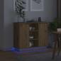 Preview: Sideboard mit LED Artisan Eiche 90x32x75 cm Holzwerkstoff