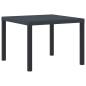 Preview: Gartentisch Anthrazit 100x100x73 cm Poly Rattan