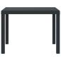 Preview: Gartentisch Anthrazit 100x100x73 cm Poly Rattan