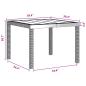 Preview: Gartentisch Anthrazit 100x100x73 cm Poly Rattan