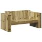 Preview: Garten Sofa 2-Sitzer 134x60x62 cm Behandeltes Kiefernholz
