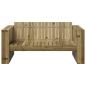 Preview: Garten Sofa 2-Sitzer 134x60x62 cm Behandeltes Kiefernholz