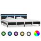 Preview: ARDEBO.de - Bettgestell mit LED Grau Kunstleder 180x200 cm
