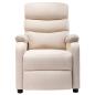 Preview: Massagesessel Elektrisch Creme Stoff