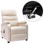 Preview: Massagesessel Elektrisch Creme Stoff