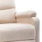 Preview: Massagesessel Elektrisch Creme Stoff