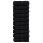 Preview: Premium-Gästetücher SOLUND 10 Stk. Schwarz 30x50 cm 600 g/m²