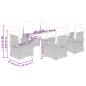 Preview: 7-tlg. Garten-Essgruppe mit Kissen Beigemischung Poly Rattan