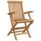Preview: 7-teiliges Garten Essset aus massivem Holz Teak