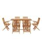 Preview: 7-teiliges Garten Essset aus massivem Holz Teak