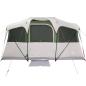 Preview: Familienzelt mit Fenstern Kuppel Grün 10-Personen Wasserdicht