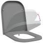 Preview: Toilettendeckel mit Schnellverschluss und sanftem Schließen Duroplast Grau