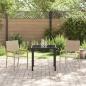 Preview: Stapelbare Gartenstühle mit Kissen 2er Set Beige Poly Rattan