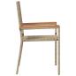 Preview: Stapelbare Gartenstühle mit Kissen 2er Set Beige Poly Rattan