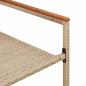 Preview: Stapelbare Gartenstühle mit Kissen 2er Set Beige Poly Rattan