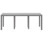 Preview: Gartentisch Hellgrau 200x100x73 cm Poly Rattan