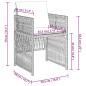 Preview: Gartenstühle mit Kissen 4 Stk. Grau Poly Rattan