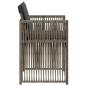 Preview: Gartenstühle mit Kissen 4 Stk. Grau Poly Rattan