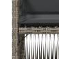 Preview: Gartenstühle mit Kissen 4 Stk. Grau Poly Rattan